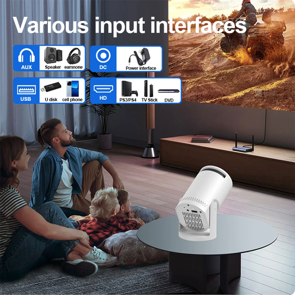 Smart WiFi6 Portable HD Projector