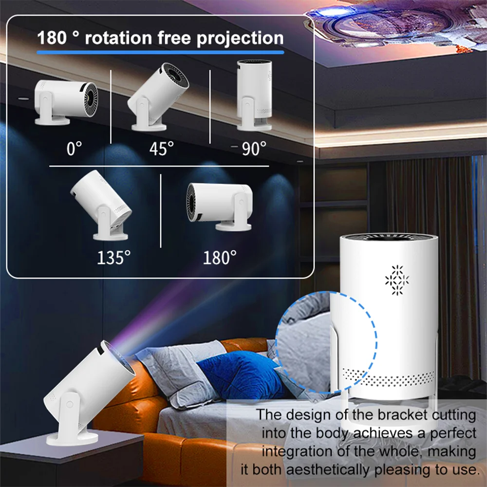 Smart WiFi6 Portable HD Projector